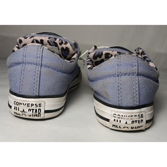 Converse All Star Shoes Junior Youth Size 1 Lavender Purple Cat Print Low Top - Picture 10 of 16